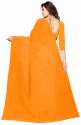 Nena Fashion Women's orange Cotton net  Saree thumb 2