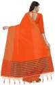 Nena Fashion Women's orange Cotton Saree(sakhi) thumb 2