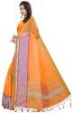 Nena Fashion Women's orange Cotton Saree thumb 1
