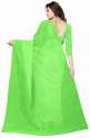Nena Fashion Women's parrot green Cotton net Saree thumb 2