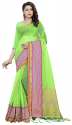 nena-fashion-women-s-parrot-green-cotton-saree