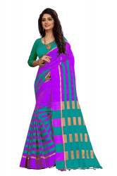 Nena Fashion Women's  pink rama Color Cotton Saree