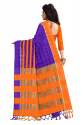 Nena Fashion Women's  purple orange Cotton Saree thumb 2