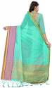 Nena Fashion Women's rama green Cotton Saree thumb 2
