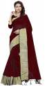 Nena Fashion Women's red Cotton Saree(ranger)