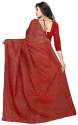 Nena Fashion Women's red Cotton Saree(small chex) thumb 2