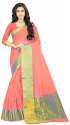 Nena Fashion Women's red pink Cotton Saree