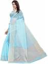 Nena Fashion Women's  sky blue Color Cotton  Saree thumb 1