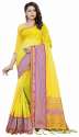 Nena Fashion Women's yellow Cotton Saree