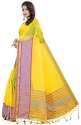 Nena Fashion Women's yellow Cotton Saree thumb 1