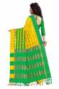 Nena Fashion Women's  yellow green Cotton Saree thumb 2