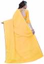 Nena Fashion Women's yellow linen Cotton Saree thumb 2
