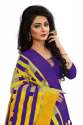 Nena Fashion Women's  yellow purple Cotton Saree thumb 3