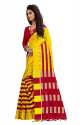 Nena Fashion Women's yellow red Color Cotton Saree thumb 1