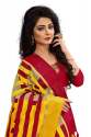 Nena Fashion Women's yellow red Color Cotton Saree thumb 3