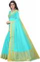 Nena Fashion Women skyblue Cotton Saree(sangreela) thumb 2