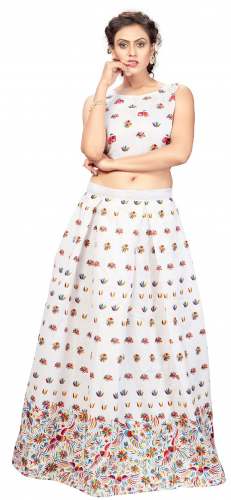 Nena Fashion Women white lehenga choli (daman)