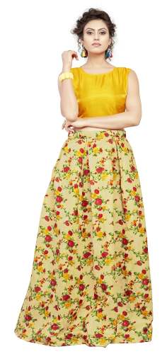 Nena Fashion Women yellow lehenga choli (rose)