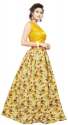 Nena Fashion Women yellow lehenga choli (rose) thumb 2