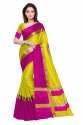 Nena Fashion Women yellow pink Cotton Saree(aangi)