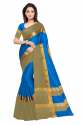 Nena Fashion Womenfirozi golden Cotton Saree(angi)