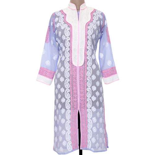 Stylish Ladies Chikan Woven Kurti 