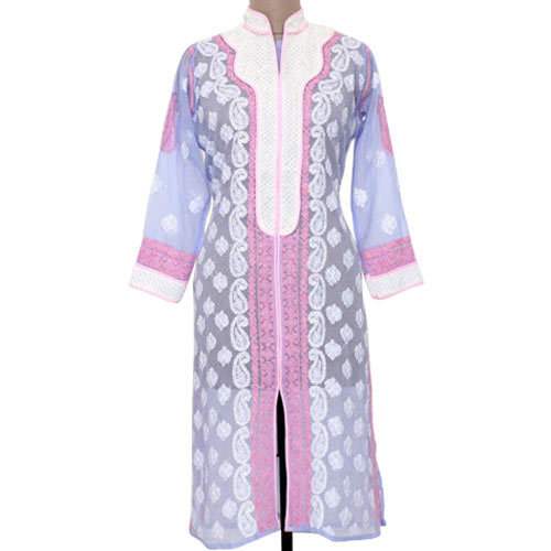 Stylish Ladies Chikan Woven Kurti  by Samaira Textiles