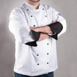 white mens chef coat