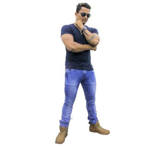 sky blue jeans