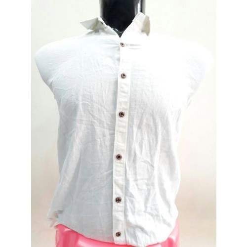 Mens White Plain Shirt by Drona Enterprises