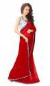 Buy Poly Georgette Saree Red Glory Fashion Saree thumb 1