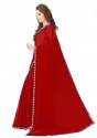 Buy Poly Georgette Saree Red Glory Fashion Saree thumb 2