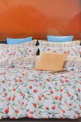 Ultra Soft Flower Print Double Cotton Bed Sheet 