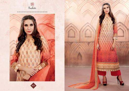 Trendy Semi Stitched Pashmina Suit 