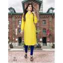 rayon-yellow-plain-casual-wear-kurti
