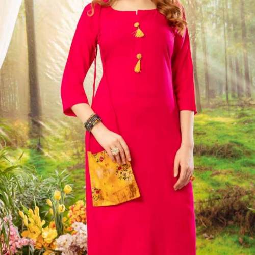 Casual Wear Plain Kurti by Subhash Company