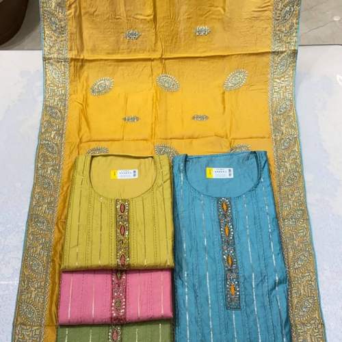 Fancy Embroidered Dress Material  by Subhash Company