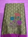 Designer muslin silk saree for ladies thumb 2