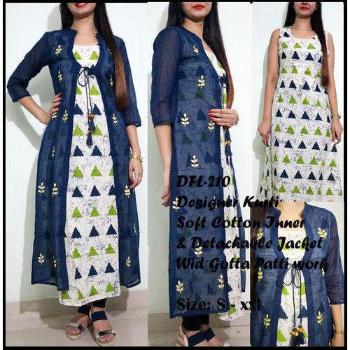 Angarakha Style Kurti by DFL Kurtis