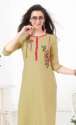straight cream kurti