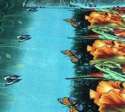 water printed bed sheet