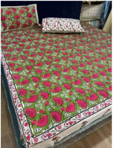 	Floral multi color Pure Cotton Double Bed Sheet  by Indus Art And Emporium