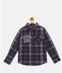 Kids Cotton Multicolor Check Shirt