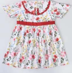 Kids Girl Printed Casual Frock