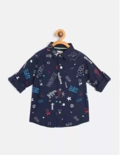 Kids Printed Cotton Shirt by Shiva Traders