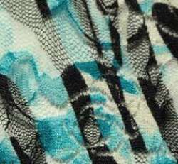 Floral Printed Net Fabric