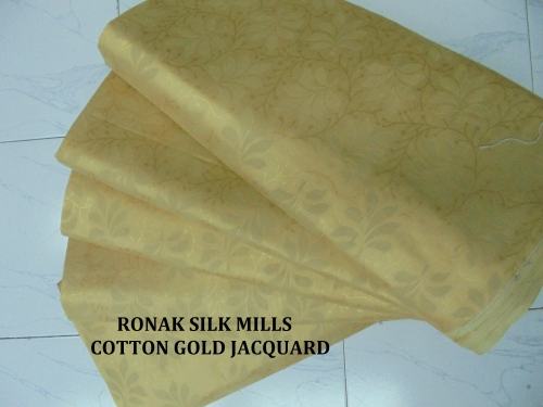 Cotton Gold Jacquard Fabrics