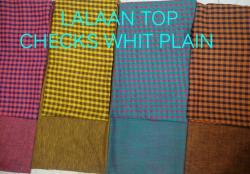 Lalan Top Checks With Plain Cotton Fabric