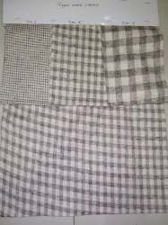 Rayon linen checks fabric