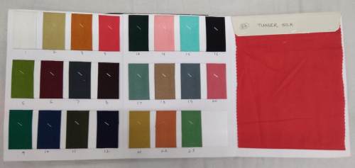Tusser cotton silk fabric